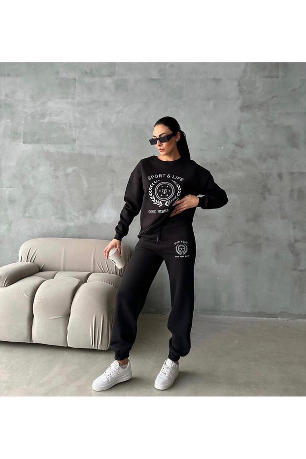 Special Edition Sport&Life Digitally Printed Bicycle Necklace Trend Women's Track Suit Set