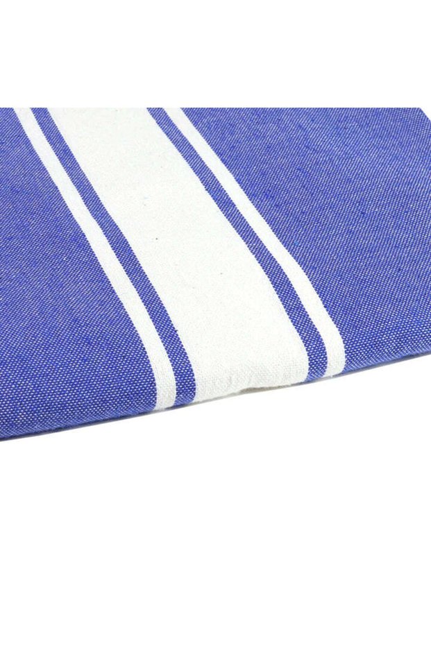Classic Beach Towel Blue Ocean - 100% Recycled Cotton Fouta 200 x 100 cm
