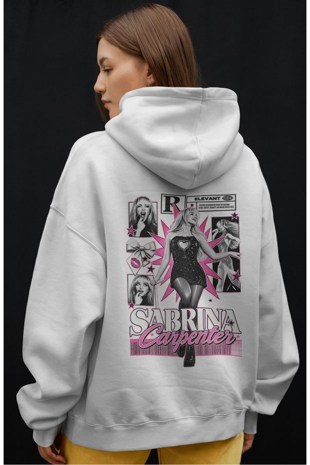 Sabrina Carpenter Singer Front Printed Unisex Oversize Premium Hoodie