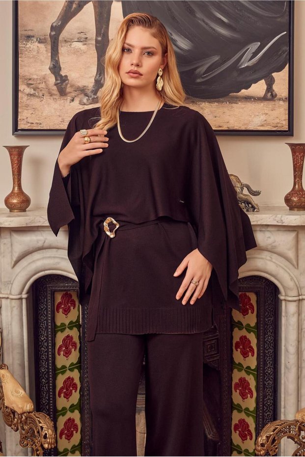 Belted Triple Knitwear Set 46961