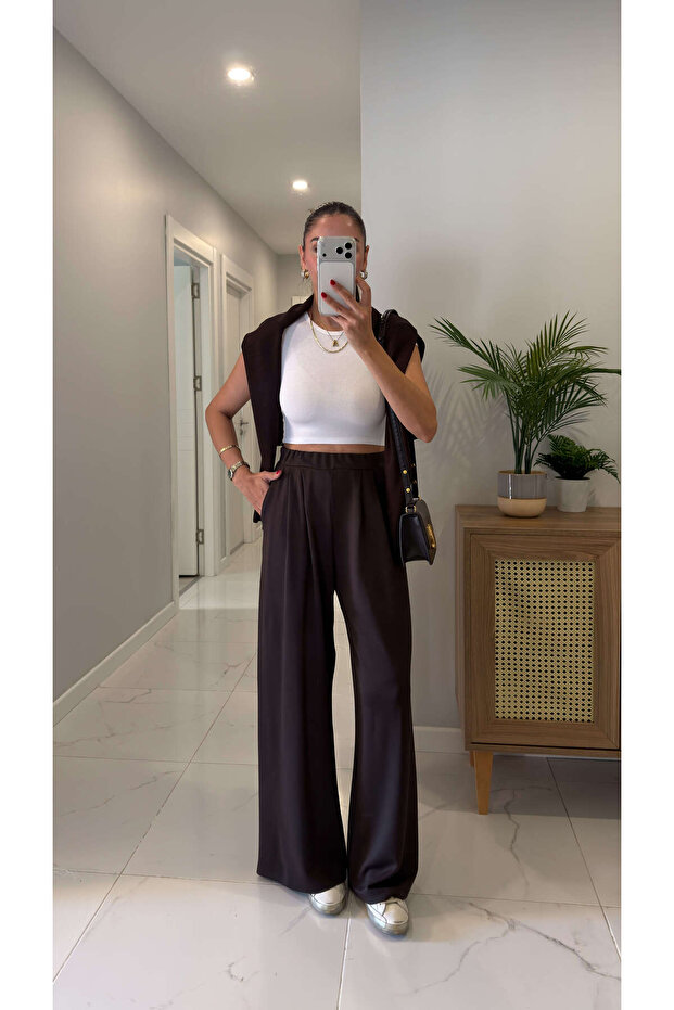 Tersal Brown Modal Pants