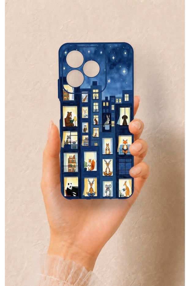 Realme C53 Compatible Starry Apartment Patterned Silicone Case