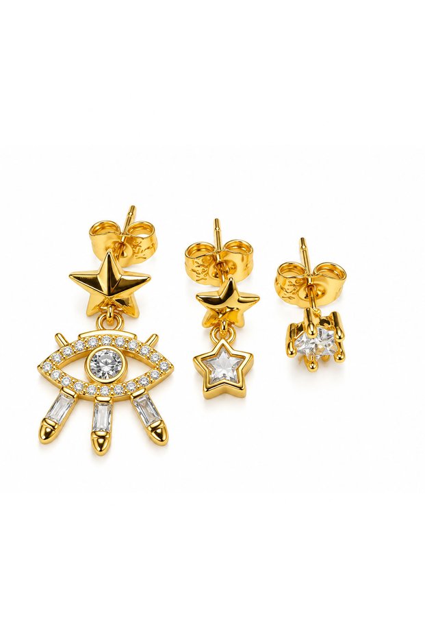 Zircon Stone Starry Eye Earrings