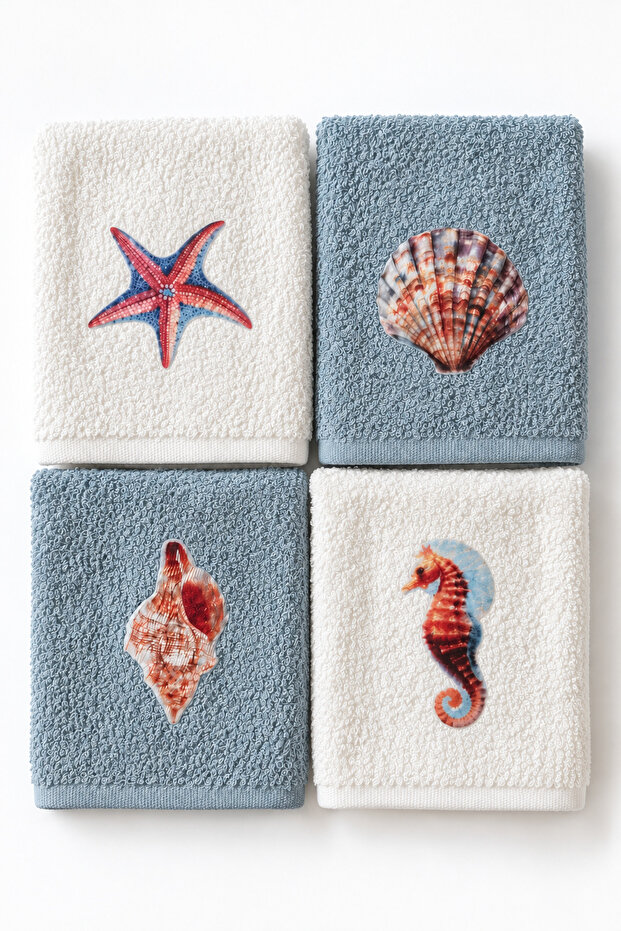 Lora 4-Piece Patterned 30X50 cm Towel Set