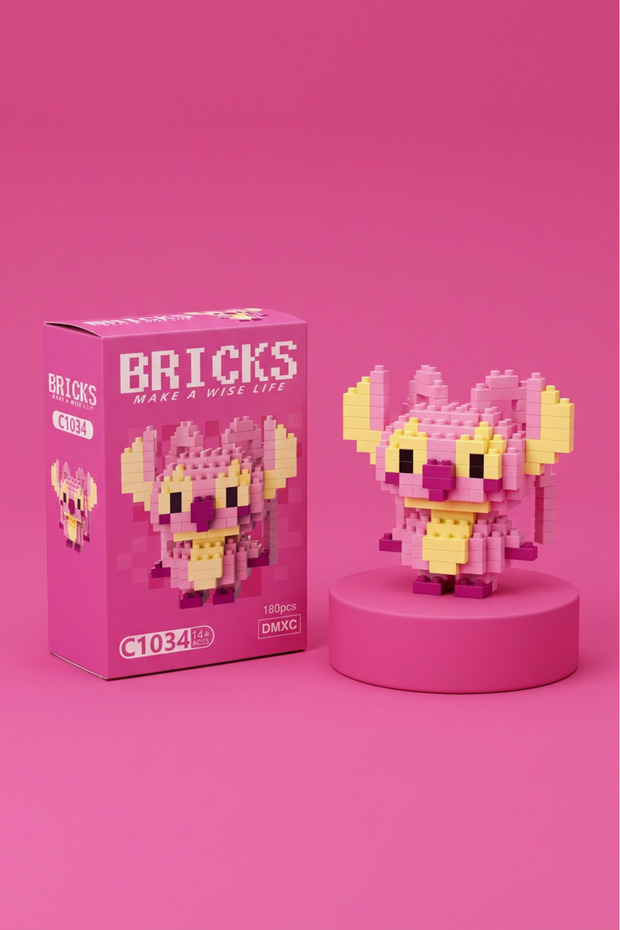 Stitch Pembe-Mini Blok Karakter Figür Lego