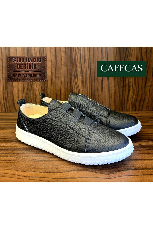Genuine Leather Black Handmade Casual Women's Shoes Melita