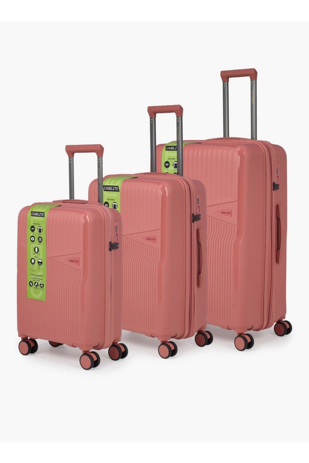 Textured Hardcase Luggage Trolley with Retractable Handle - 28 inches Check-In Bag
