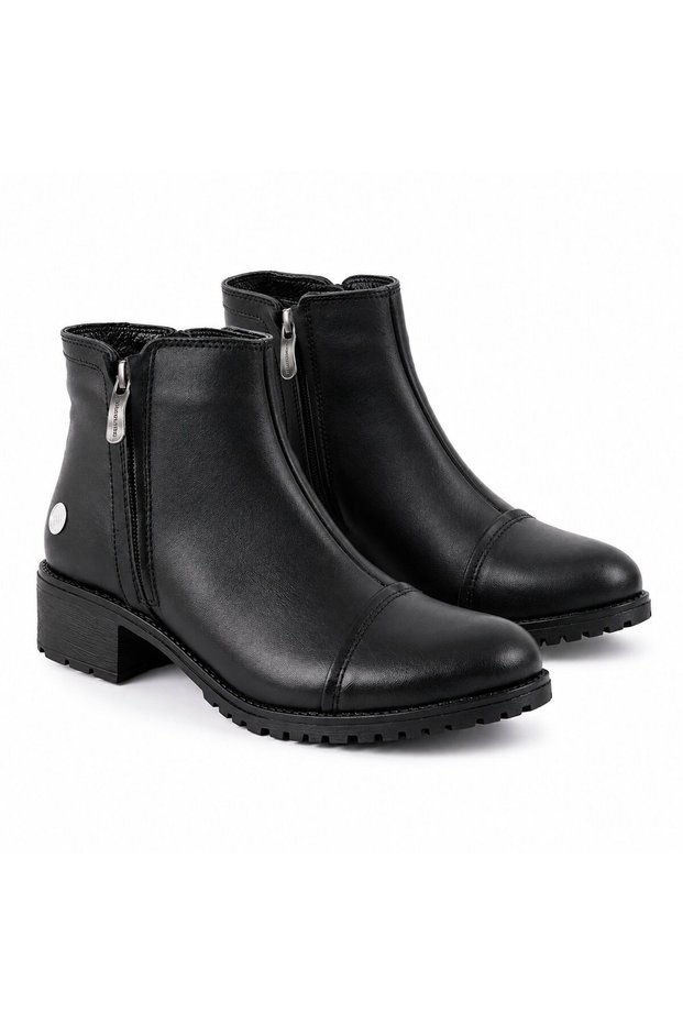 8280 Genuine Leather Daily Women's Boots-Black