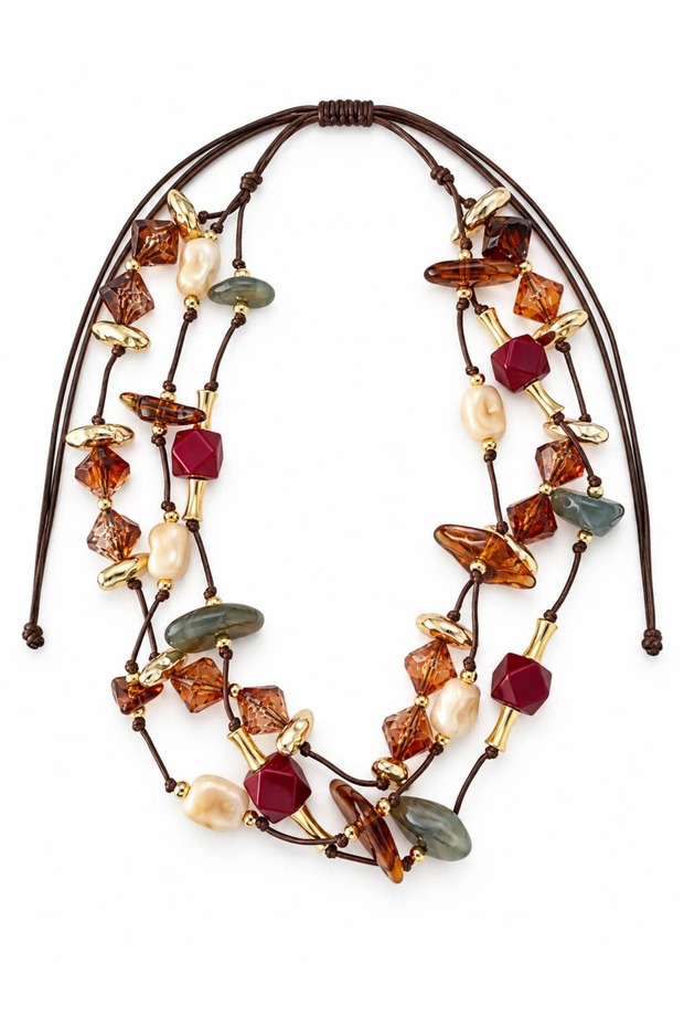 3-Piece Beaded Elevator Chain Necklace