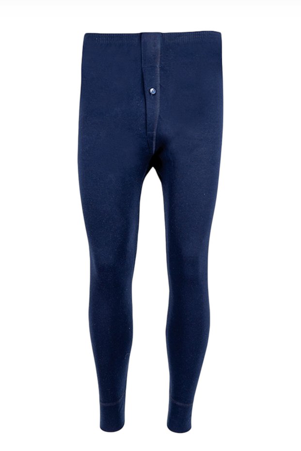 Navy Blue Interlock Men's Long Johns 2017-17 (6 Pieces)