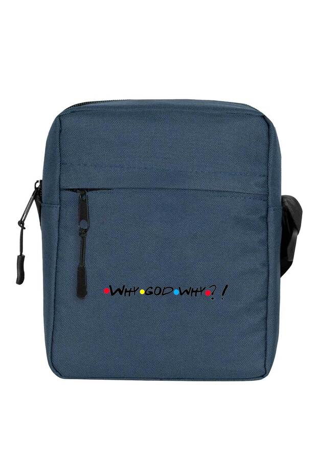 Why God Why Shoulder Bag Navy Blue Color