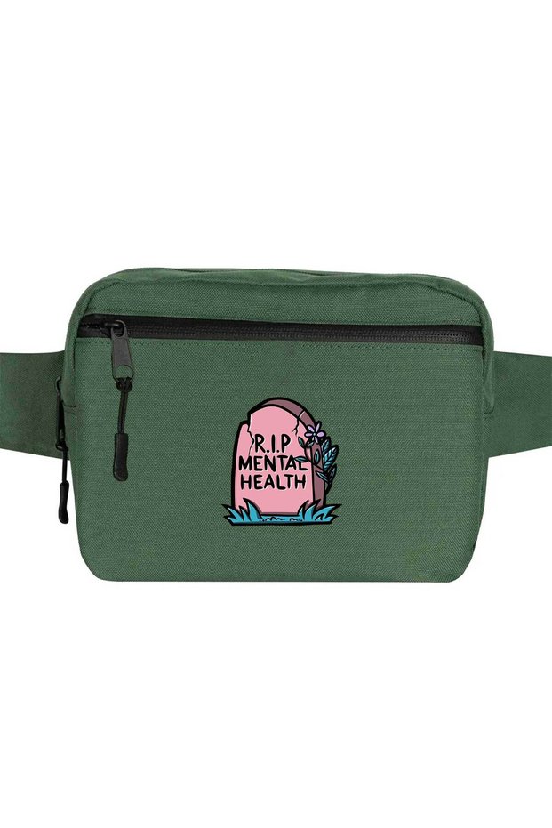 R I P Mental Health Waist Bag Green Color