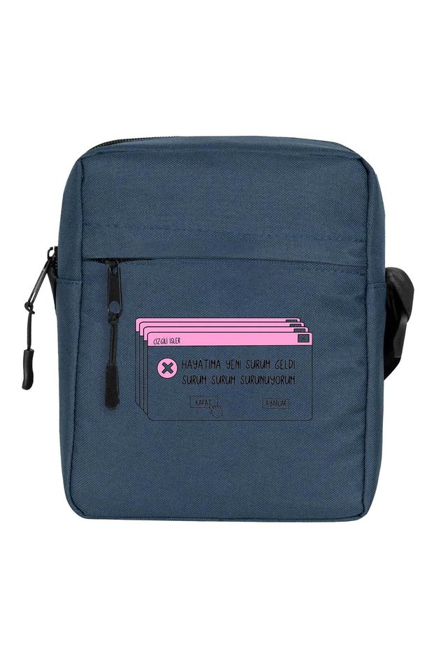 I Ride Version Version Version Shoulder Bag Navy Blue Color