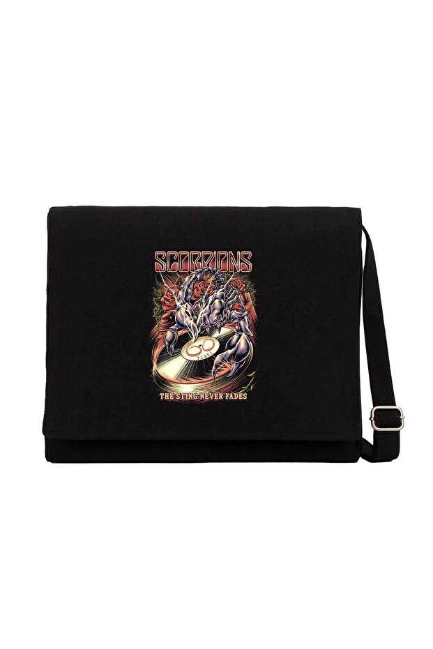 Scorpions the Sting Never Fades Black Canvas Messenger Bag