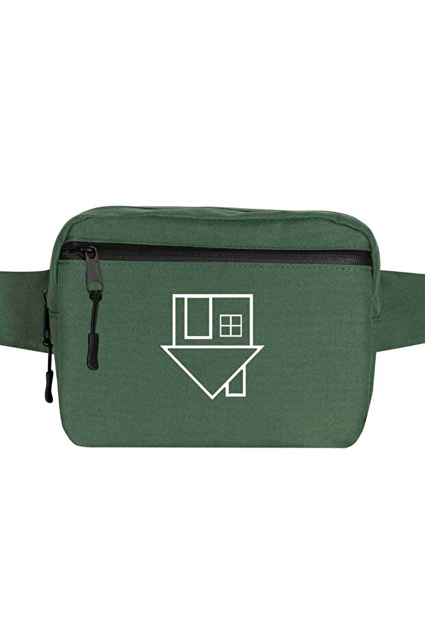 The Neighbourhood Black Logo Backpack Green Color