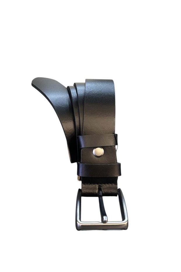 Men's Leather Casual Belt – Black