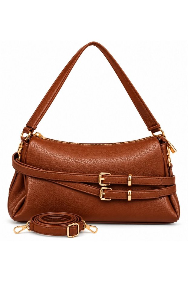 Women's New Season Belt-Detailed Stylish and Practical Shoulder Bag
