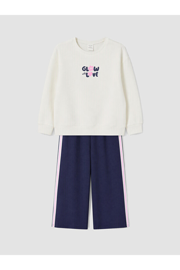 Rmz Gi̇yi̇m Farkiyla Printed Girls' Soft Touch Set