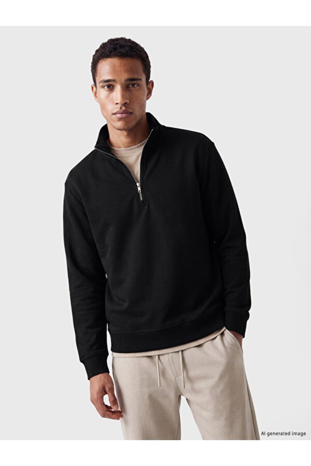 Esvab • Modern & Distinctive Stand Collar Men's Sweatshirt
