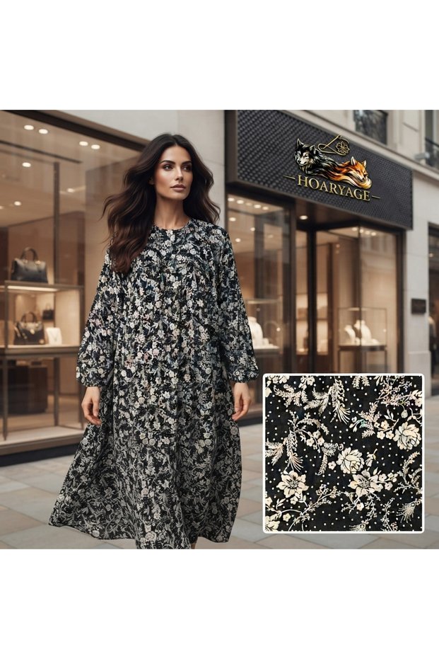 Viscose Fabric Long Robe Dress Comfortable Fit Oversize Casual Stylish Hijab Dress, 100% Cotton