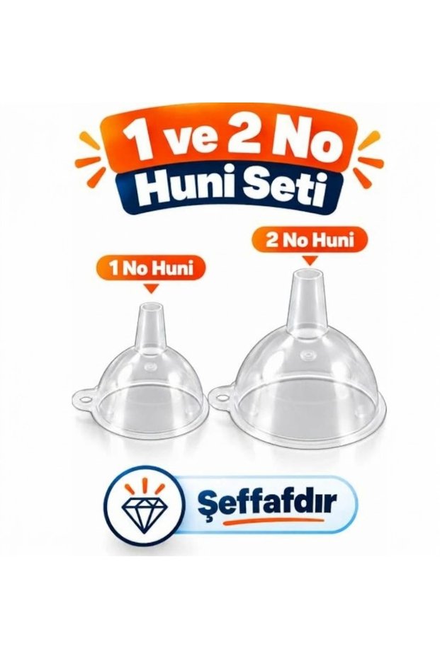 2 Size Transparent Funnels Small Size, Medium Size Liquid Transfer Filling Funnel Multi-Purpose
