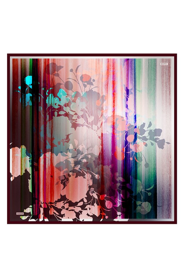 Burgundy 90X90 Silk Twill Scarf