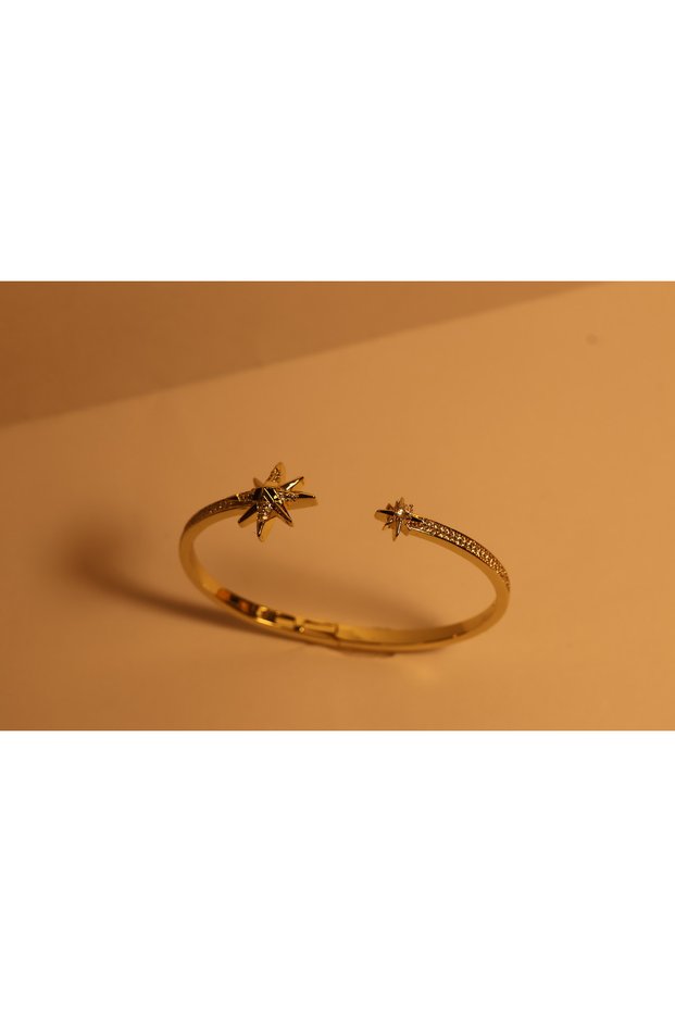 1St Quality Stainless Zircon Stone North Star Handcuffs