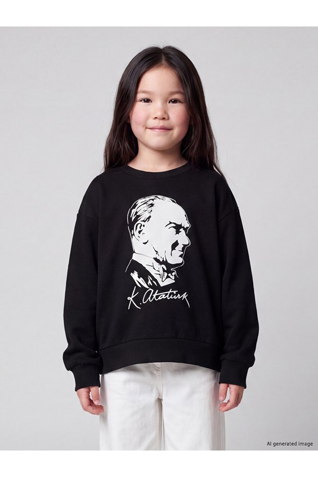 I Ataturk Printed Thick Sweatshirt for Girls from Freezen Store