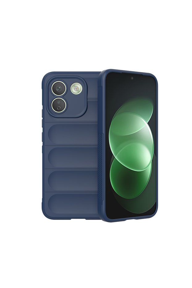 Redmi Note 17 Pro Max Compatible Case, Flexible Tpu with Embossed Back Design, Ethnic Silicone Cover - Navy Blue - T44571.