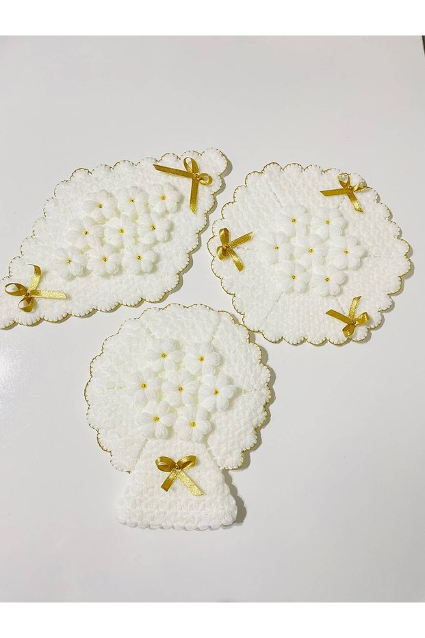 Luxurious Design Hand-Knitted Dowry Towel - Bride & Groom's Bundle Soft Knitted Bath Towel