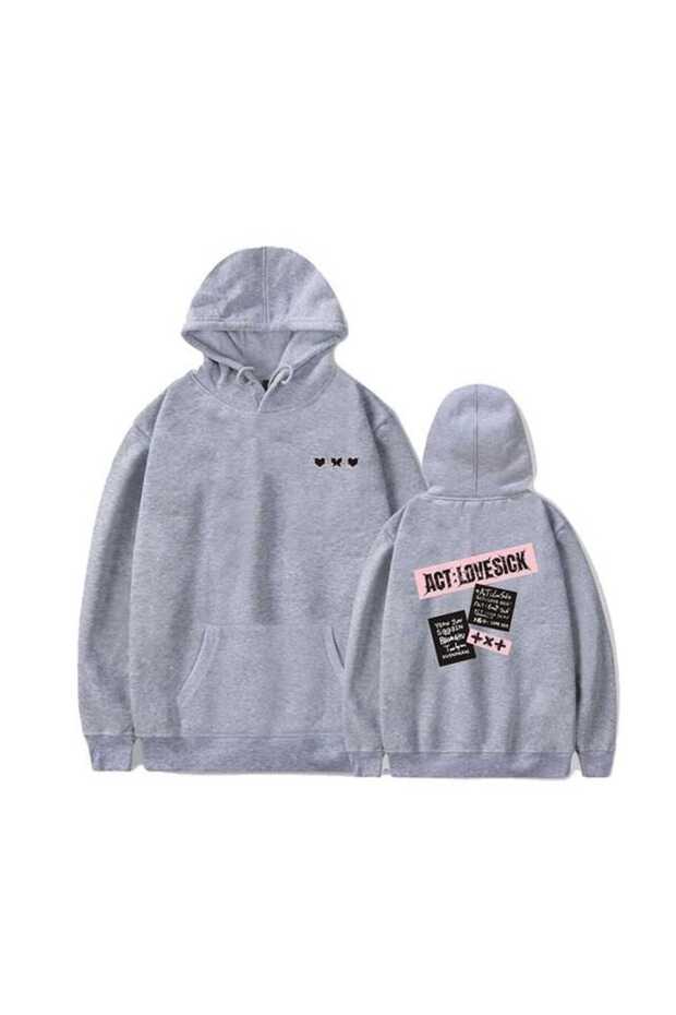 Unisex Gray Hooded Oversize Sweatshirt Comfortable Fit Cotton with Fleece Inside