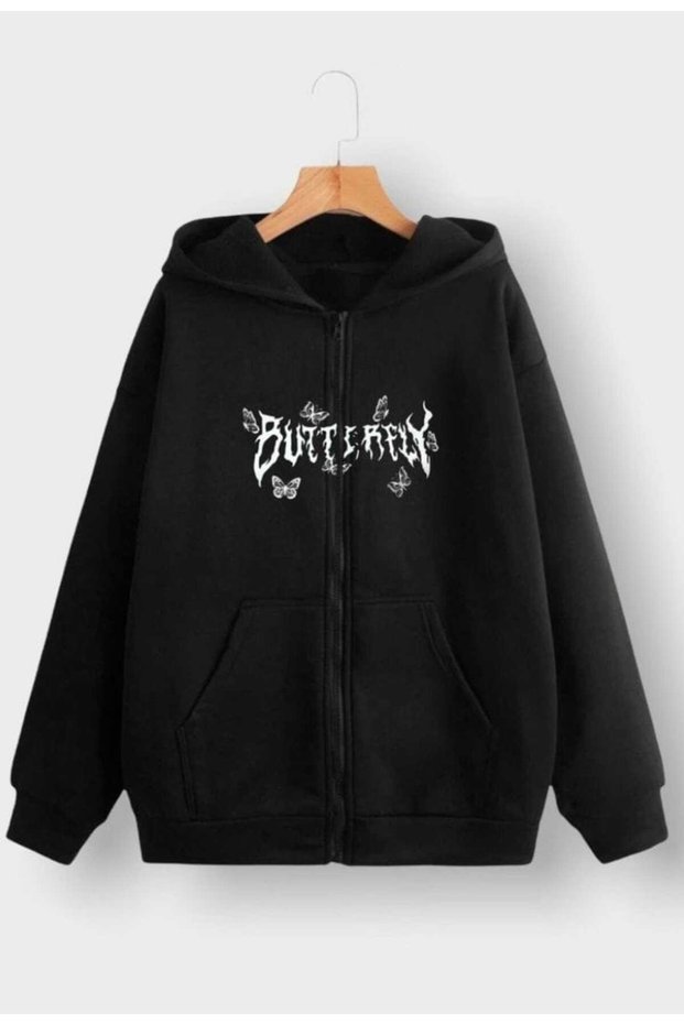 Unisex Black Off-Shoulder Oversize Hooded Casual Sweatshirt with Kangaroo Pocket