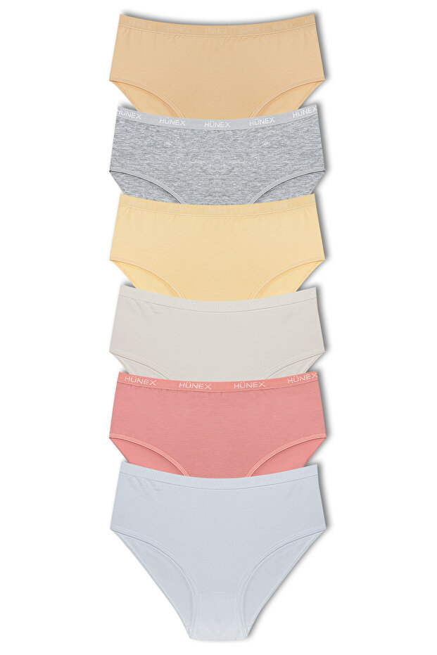 Women's Cotton High Waist Plus Size Panties 6 Pack