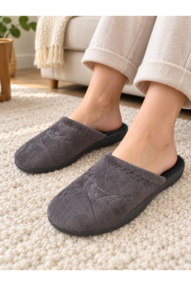 Women's Velvet Embroidered Indoor Home Slippers