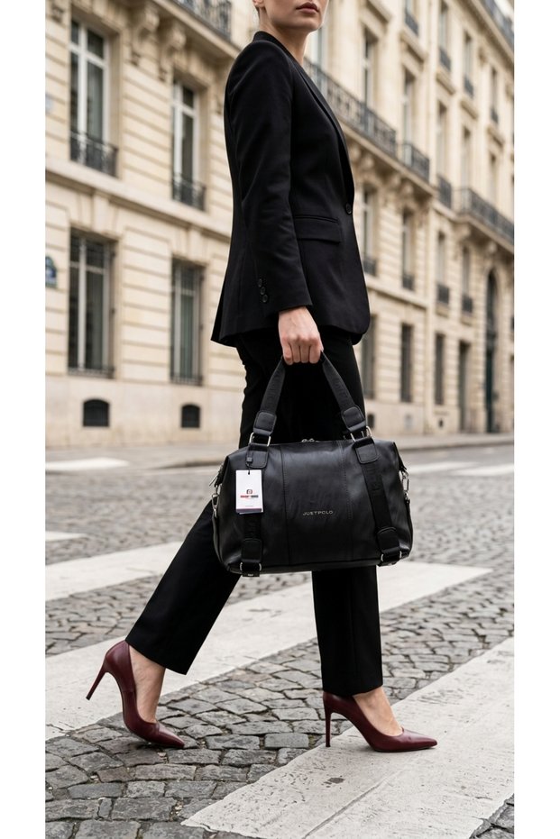 Color Blocked Daily Combination Hand and Shoulder Bag