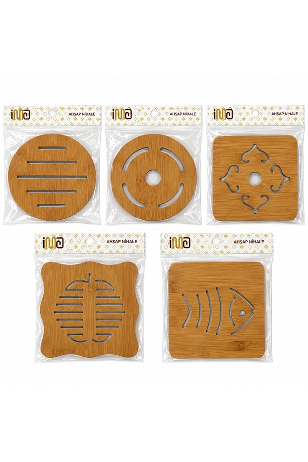 Square=16.4X16.4Cm - Round:16.4Cm Mixed Pattern Bamboo - Wooden Base - Any Model Will Be Sent ()