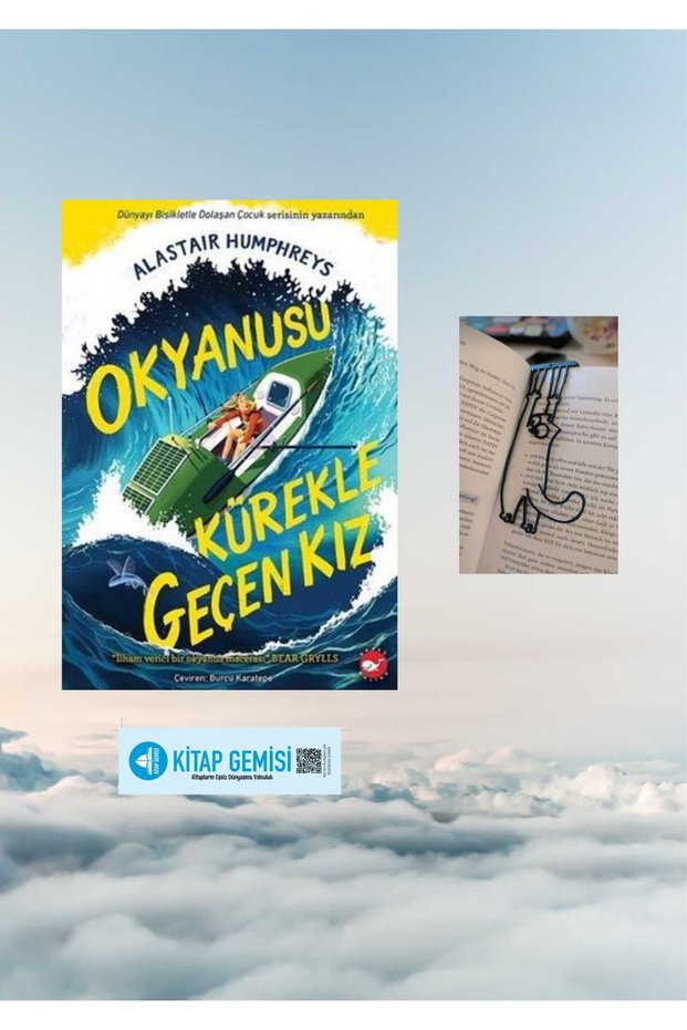 The Girl Who Sailed Across the Ocean with a Shovel / with Tırmanan Kedi Figürlü Ayraç Gifts