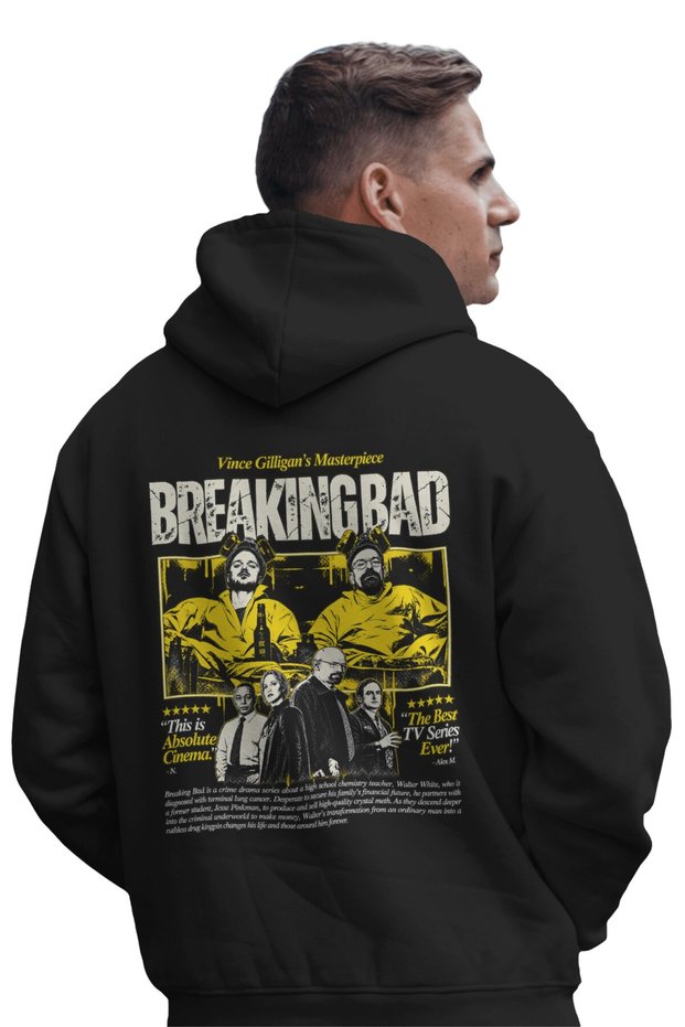 Breaking Bad Walter White Printed Unisex Oversize Premium Hoodie Sweatshirt