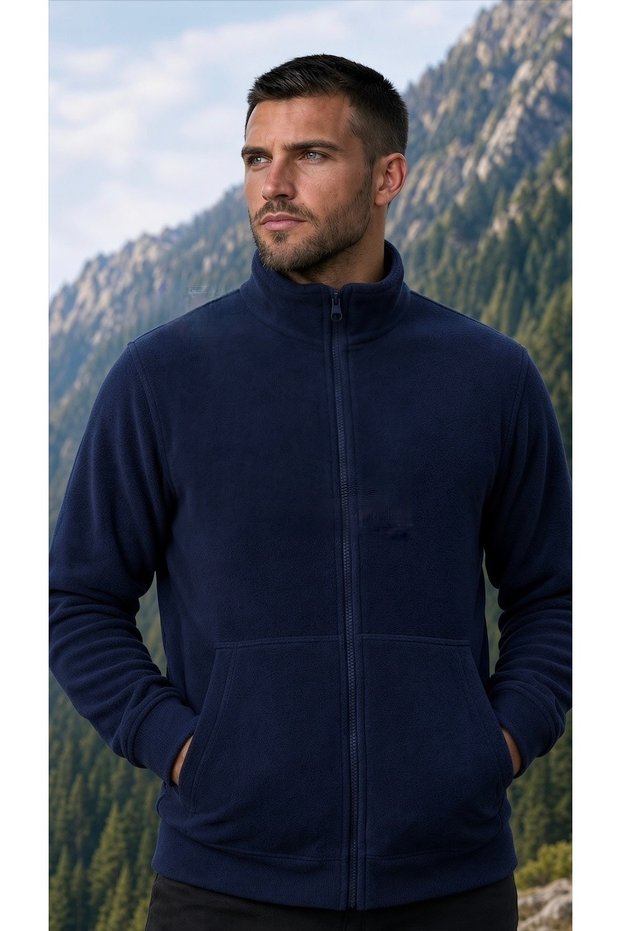 Men's Winter Zipper Pocket Fleece Cardigan Outdoor