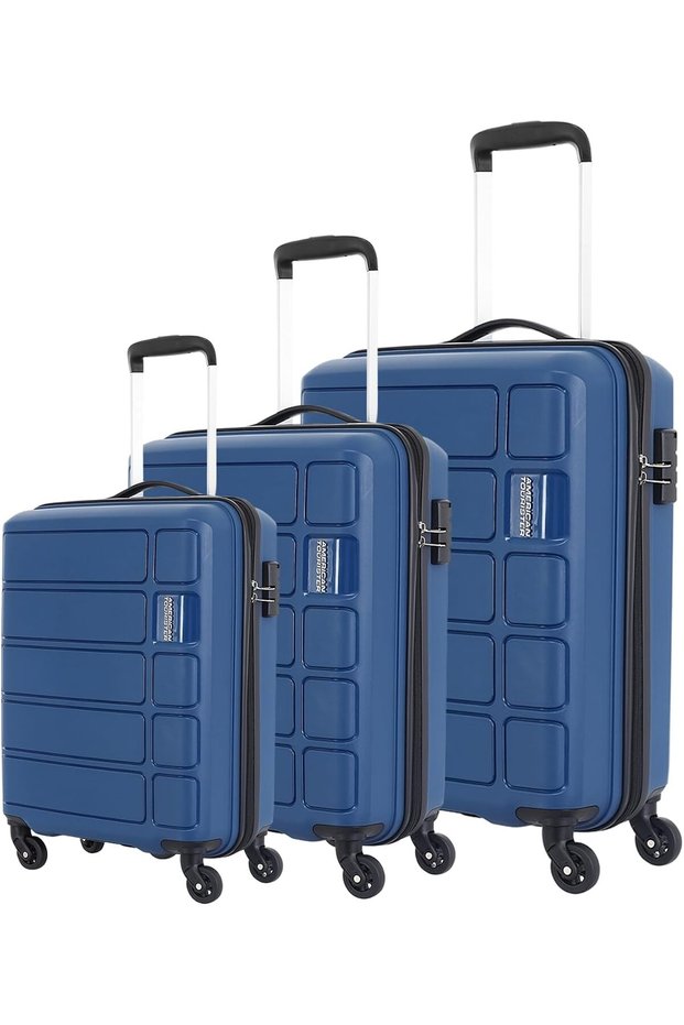 tracker 3 Pcs Set Luggage Cabin, Medium & Large - Blue