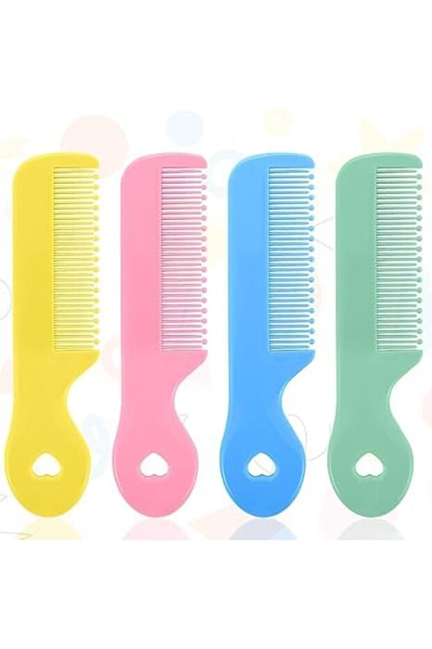 4 Pcs Baby Comb Set,Gentle Wide Tooth Hair Combs for Newborns and Toddlers,Sensitive Scalp Care Styling Brushes