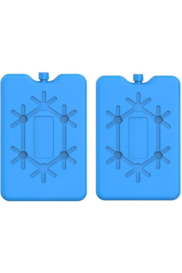 2-Piece Reusable Ice Packs for Lunch Boxes,Long-Lasting Freezer Blocks for Cooler Bags,Blue