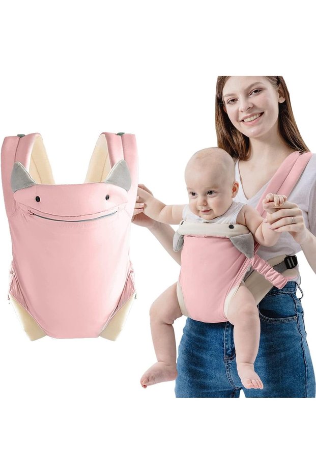 4-in-1 Ergonomic Baby Carrier,Adjustable Breathable Infant Sling with Pocket,Newborn to Toddler Support up to 35 lbs