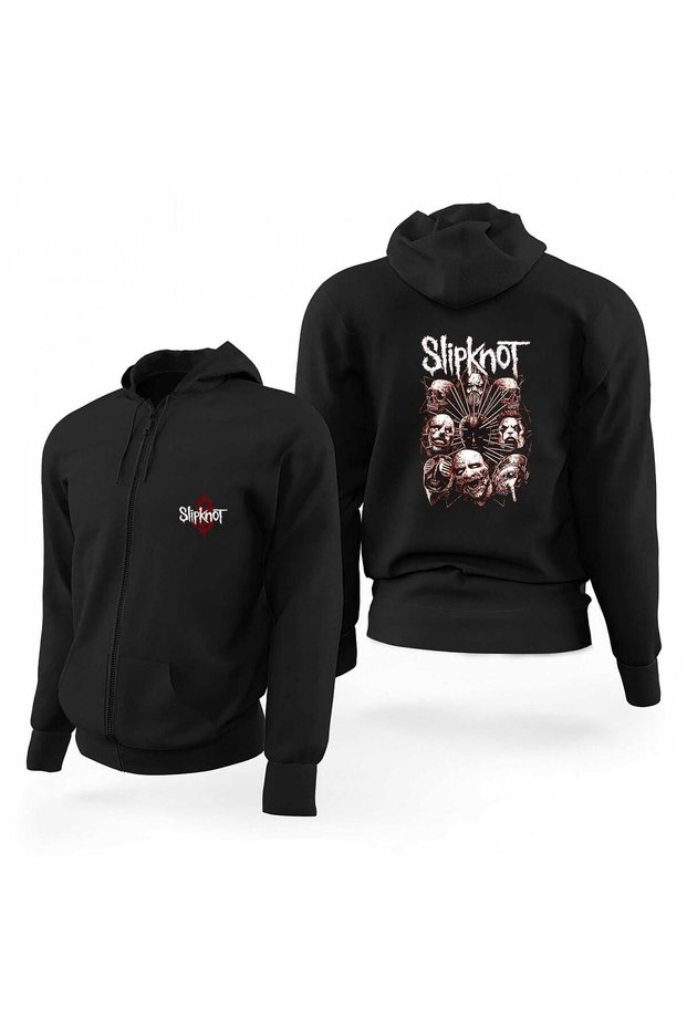Slipknot Head Black Zippered Limited Edition Hooded Sweatshirt