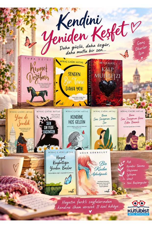 Youth, Love, and Personal Development Book Set 10 Books – Miraç Çağrı Aktaş , Beyza Alkoç , Tuba Ezici , Uğur Gökbulut | Romantic Novel, Motivation and Self-Discovery