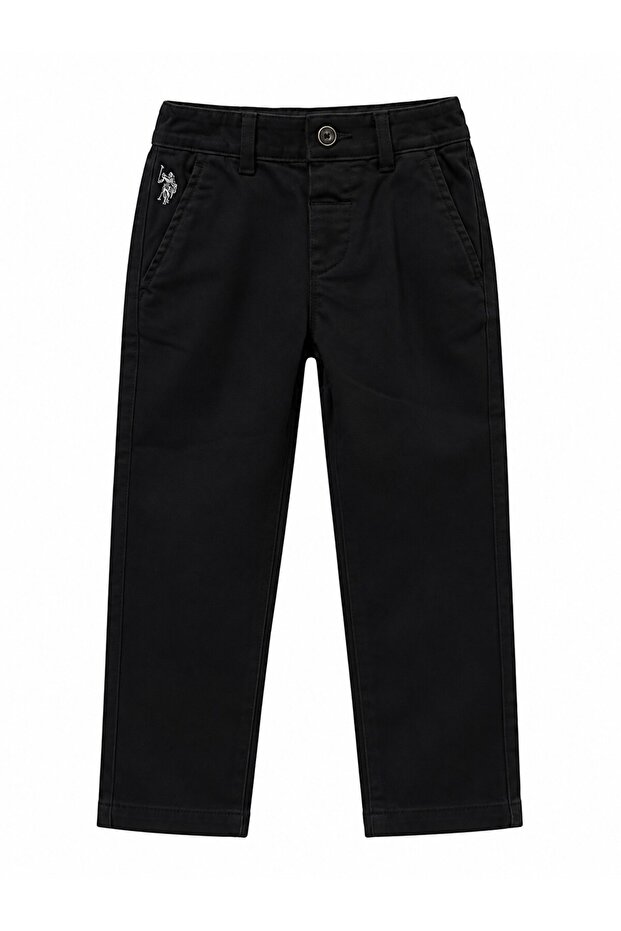 Beli Adjustable Elasticated Boys' Canvas Trousers Black