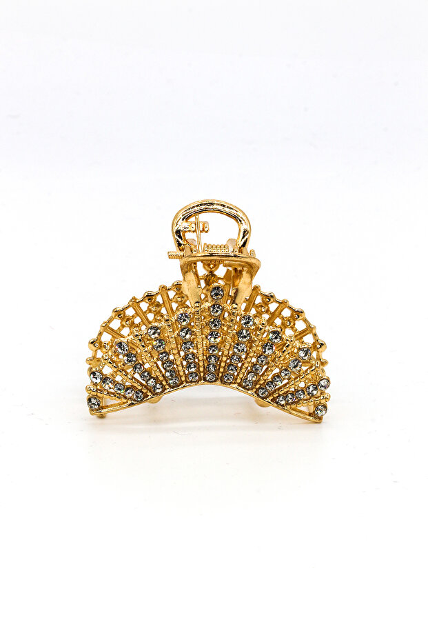 Zircon Stone Metal Gold Buckle