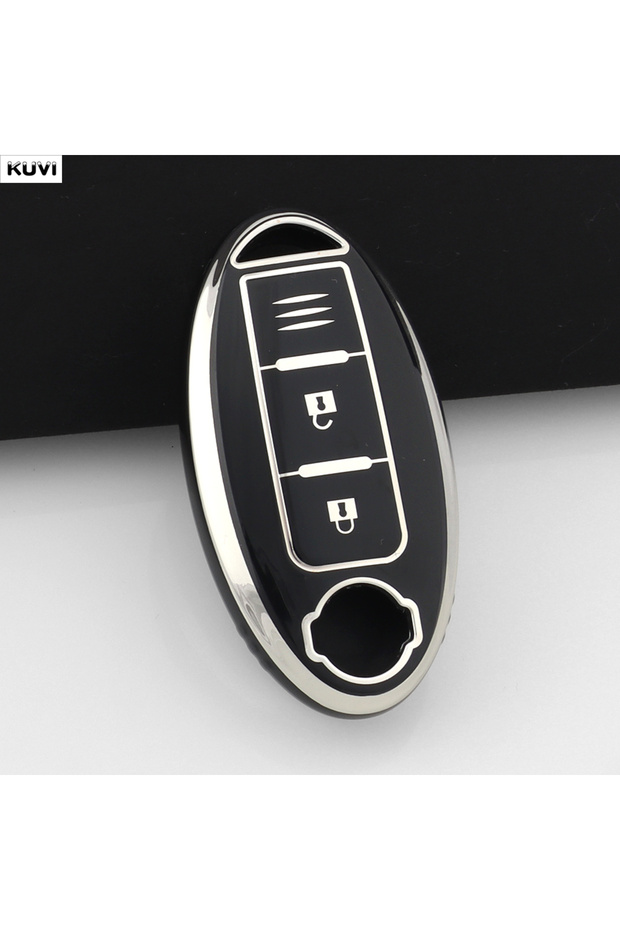 A Style Black 3 Button TPU Car Key Case Cover Shell For Nissan Qashqai X-Trail T32 T31 Juke J10 J11