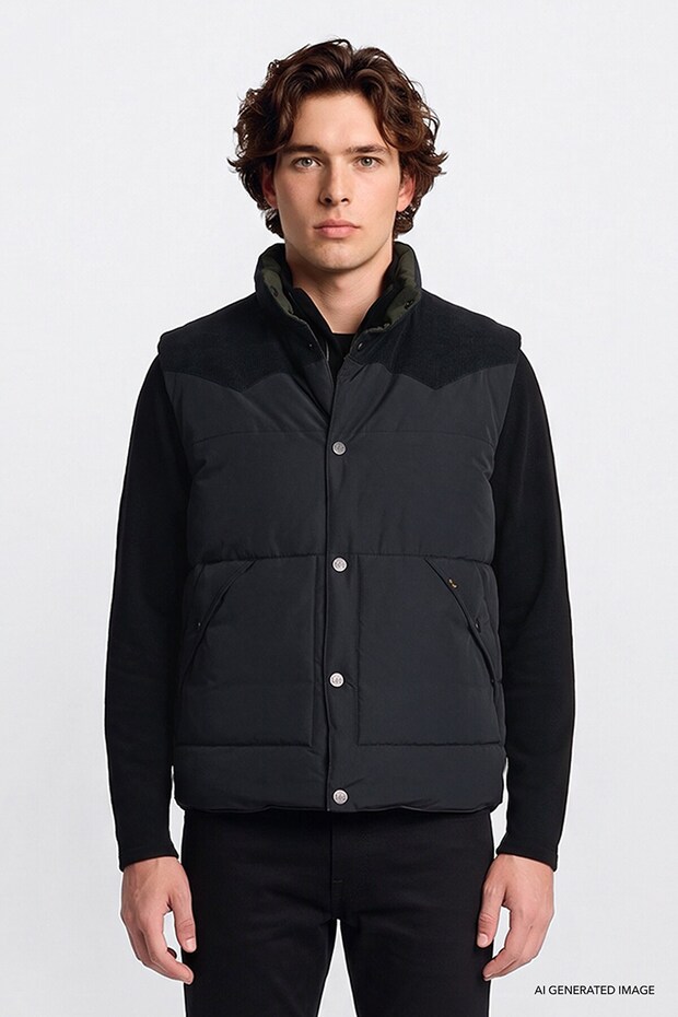 Western Puffer Yelek Black