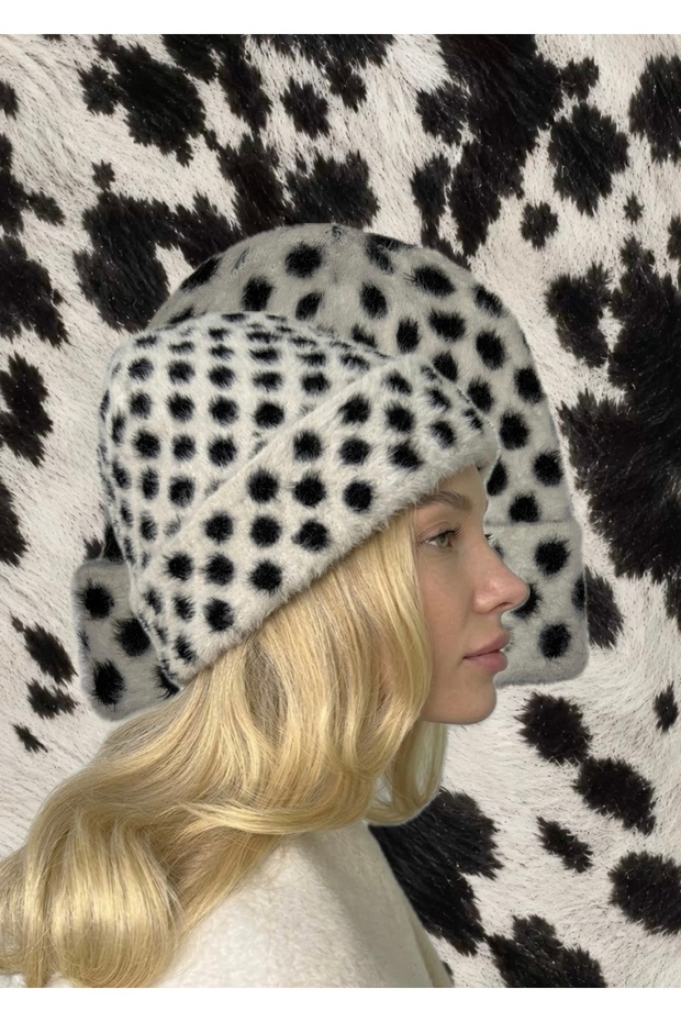 Ultra Soft Textured Polka Dot Beanie